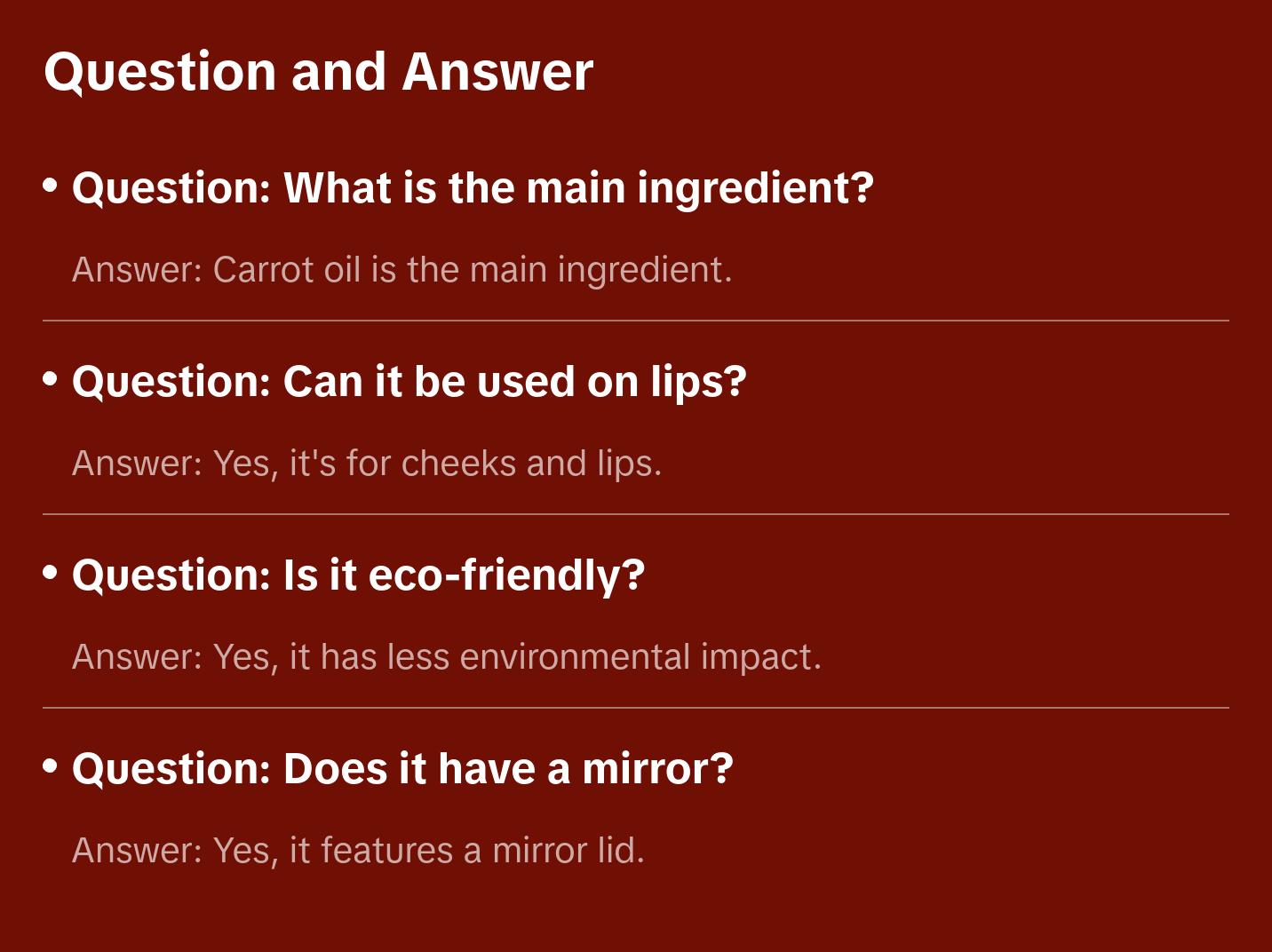 Ere Perez Carrot Colour Pot All in one Colour Cream Blush for Cheeks and Lips - Clean Make-Up