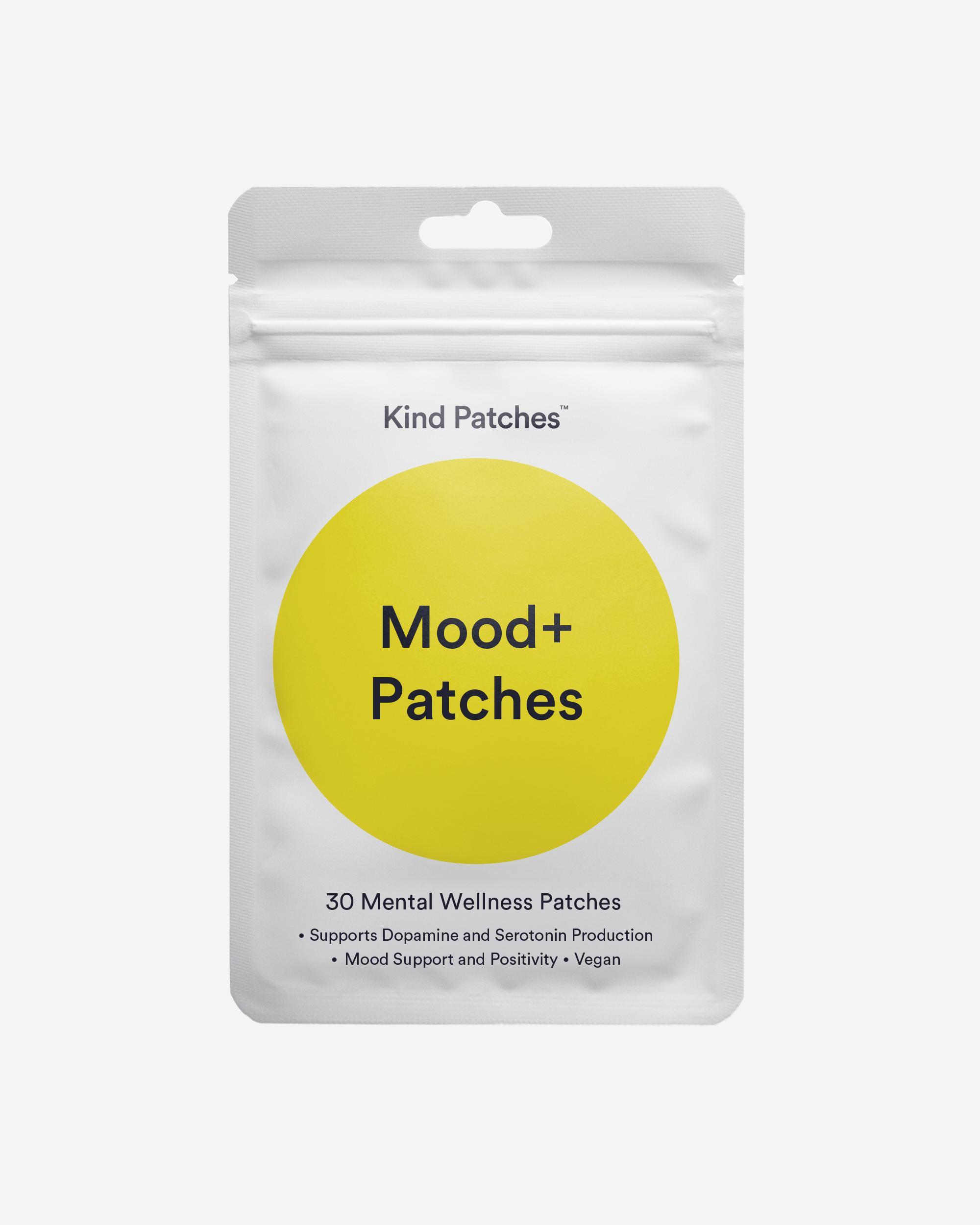 Kind Patches Mood+ Patches: 30 Mental Wellness Patches: Supports Serotonin Production, Mood Support and Positivity, Vegan