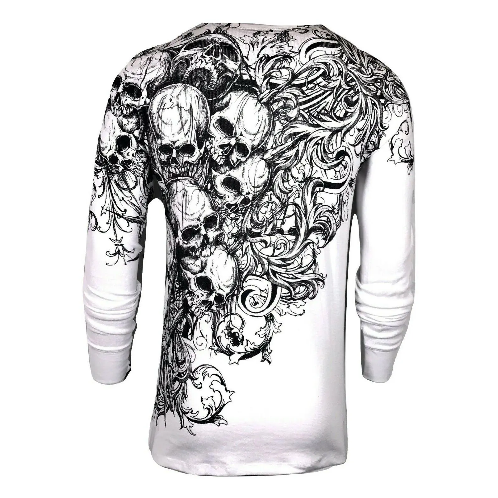 Xtreme Couture by Affliction Men's Cotton Graphic Long Sleeve Round Neck Pullover Thermal Shirt, Accuser Menswear Top