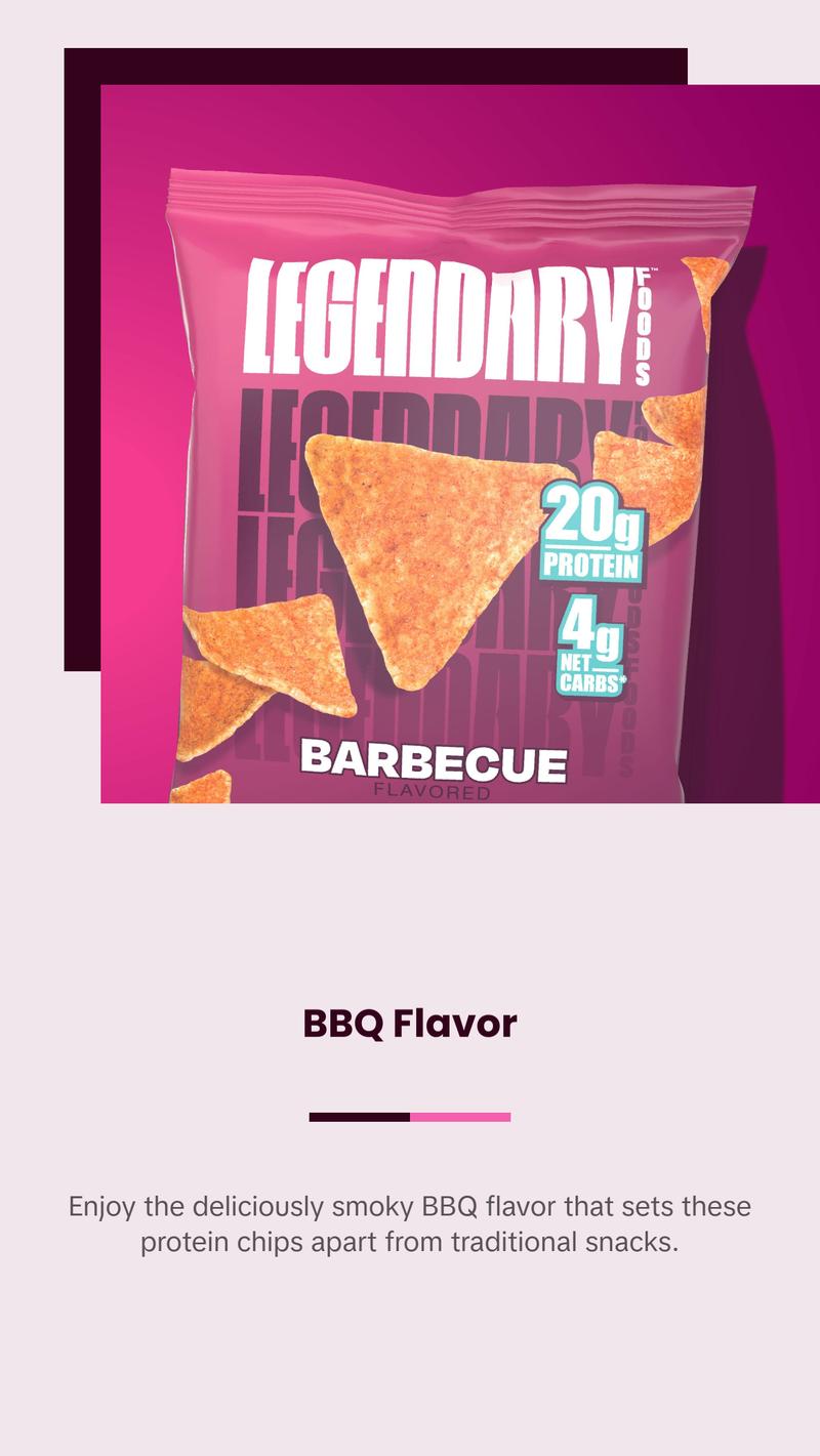 Barbecue Popped Protein Chips Snack Crispy - 7 pack