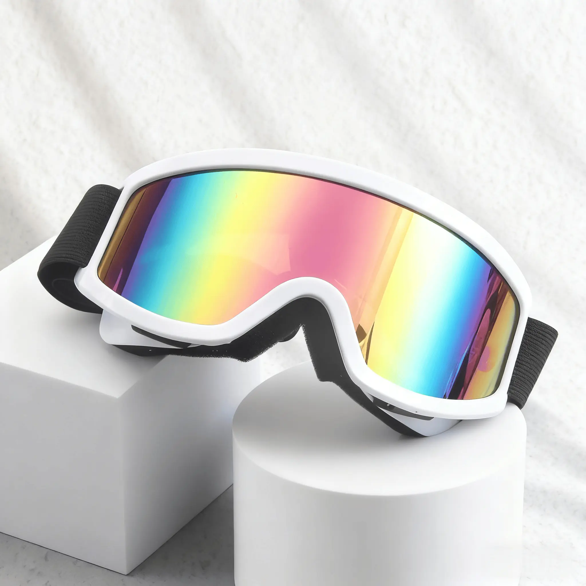 Large Frame Outdoor Sport Sunglasses, PC Colored Anti-Glare Lenses, Sponge Anti-Collision Design, Ideal for Skiing, Snowboarding, Outdoor Sport Sunglass, Sunglasses For Sports