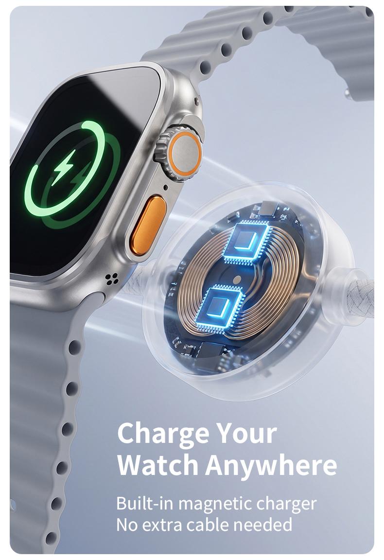 Magnetic watch charging cable