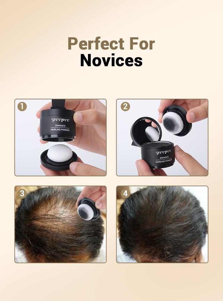 PVVPVV Hairline Powder | BUY 1 GET 1 FREE + Free Brush | Sweatproof Puff Design, Instant Confidence