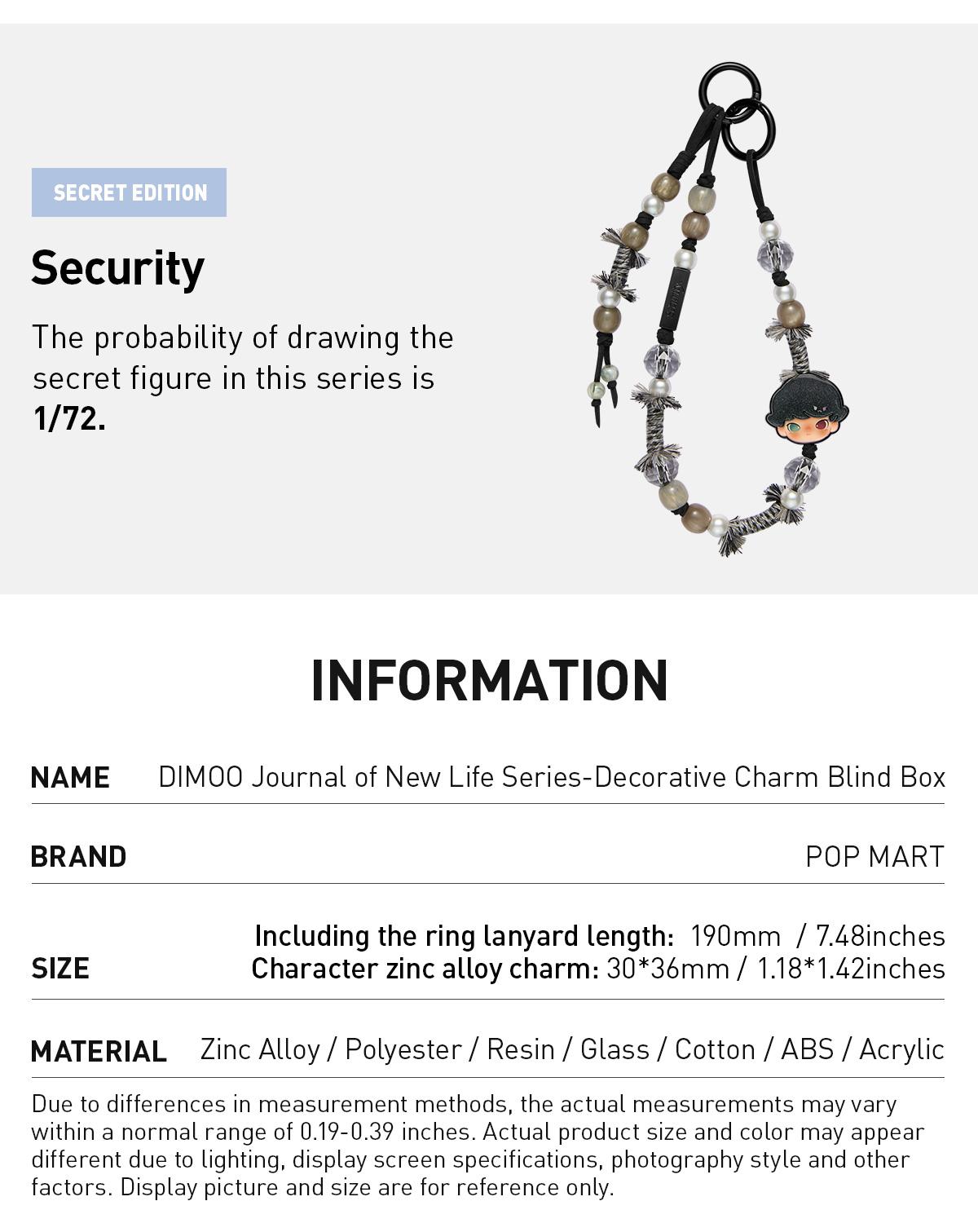 POP MART DIMOO Journal of New Life Series-Lanyard Blind Box