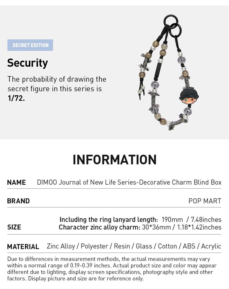 POP MART DIMOO Journal of New Life Series-Lanyard Blind Box