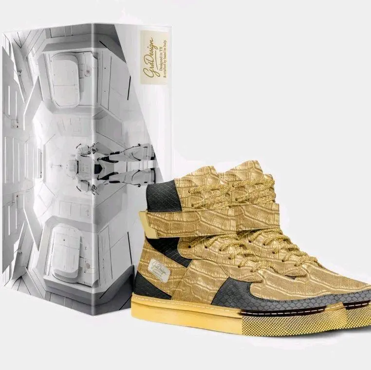 Hustler Design Gold and black shoe collection Footwear Sneaker Trainer Training Athletic Casual Closed Runner sneakers original Running Boy man shoes sports cheap