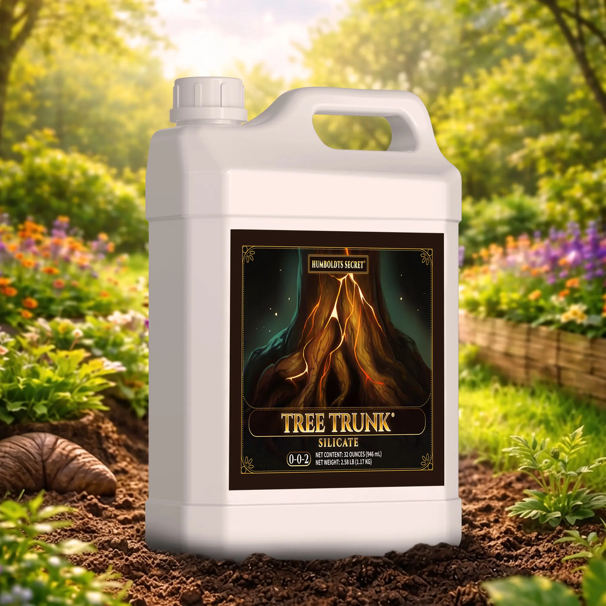 Humboldts Secret Tree Trunk Silicate 0-0-2 – Liquid Silicate Supplement for Strong Stems, Thicker Branches & Stress Resistance | Indoor Plants, Hydroponics & Soil