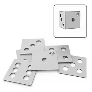 YESWELDER 6PCS Carbon Steel Welding Practice Kit | 13 Gauge 4-Inch Cube Dice Welding Coupon for DIY Beginners | MIG TIG STICK Training Weld Plate