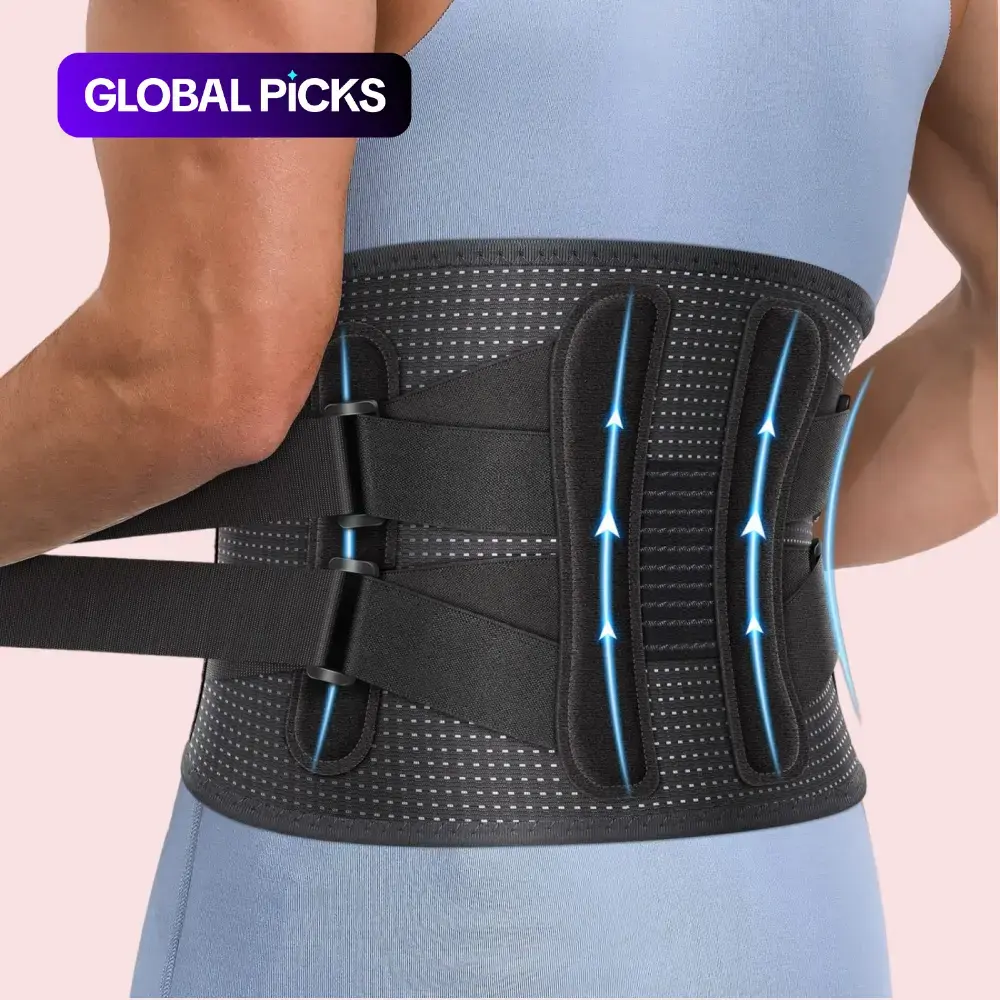 Mesh Breathable Sports Waist Belt, Lower Back Support Belt, Sports and Outdoor Accessory for Men and Women, Adjustable Waist Wrap and Waist Training Belt, Adjustable Compression Belt #GLOBAL PICKS