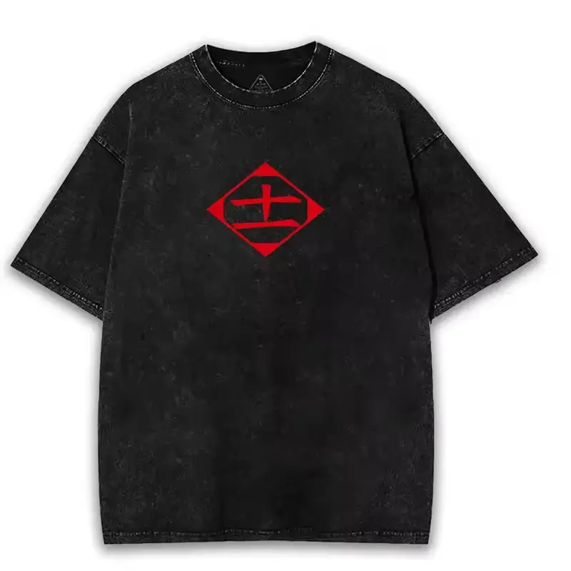 Zaraki Kenpachi Graphic T-shirt Vintage Washed Oversized T Shirt