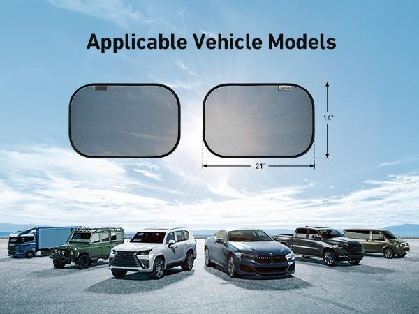 AstroAI Car Window Shades 4 Pack Car Sun Shade for Car Window 20" x 12" Side Window Sunshades - Sun, Glare and UV Rays Protection for Your Child - Fits Most of Cars Spring Car Care