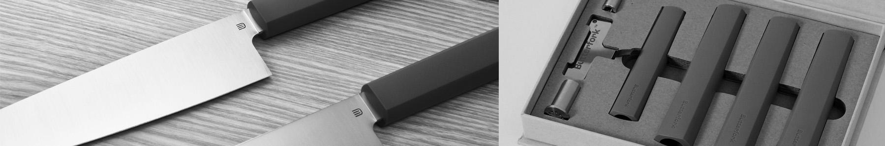 Butterfork Purest 6.2'' Nakiri Knife with Oak Sheath, AR-RMP9 Stainless Steel, Replaceable ABS Handle, Dark Grey Butterfork Purest 6.2'' Nakiri Knife with Oak Sheath, AR-RMP9 Stainless Steel, Replaceable ABS Handle, Dark Grey