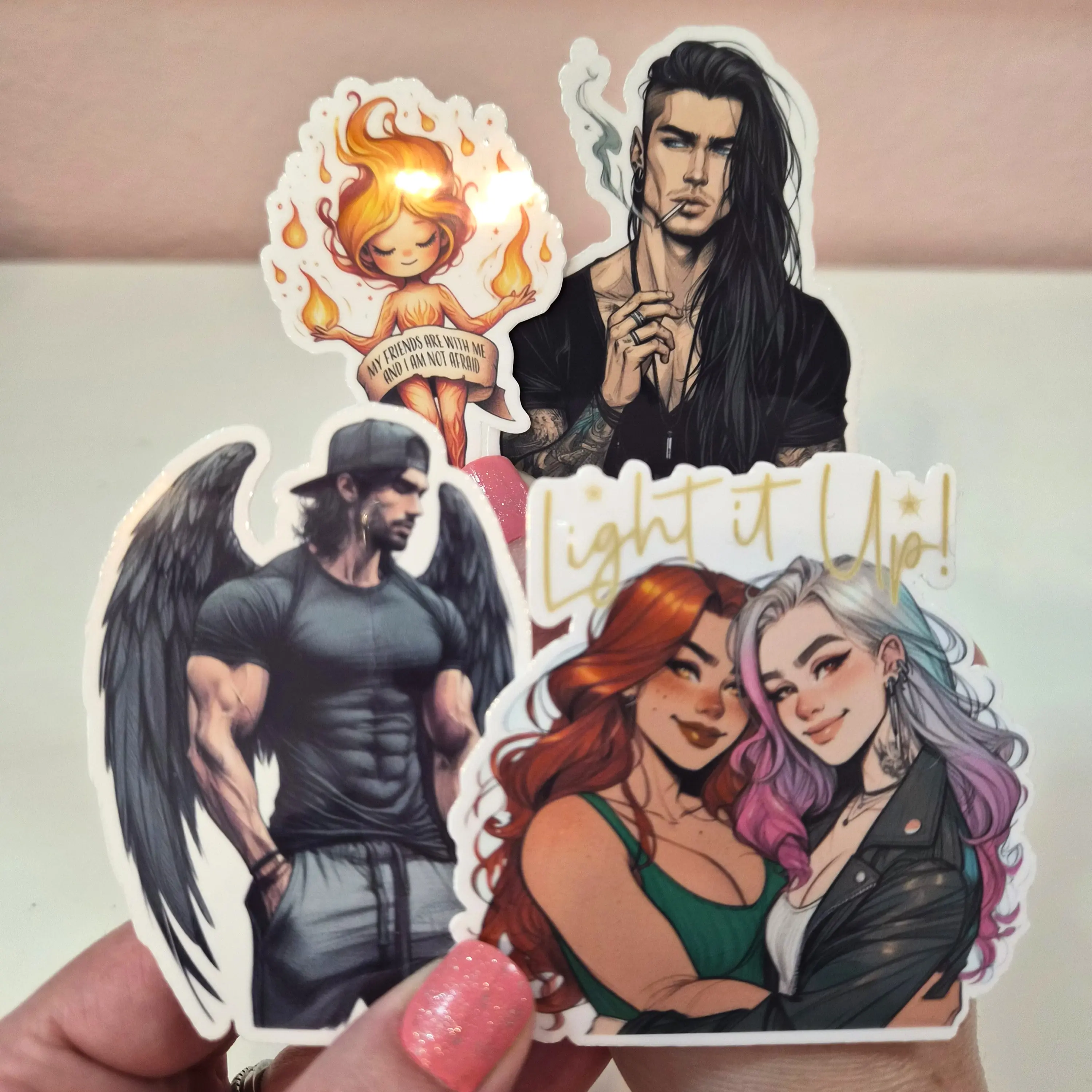 Starborn Book Stickers - Waterproof 2.75in Smooth Craft Art Decals with Bold Glossy or Glitter Look, Glossy Laminate, Customizable Illustrations for Kindle, Tablet Sketch Projects, Glossy Laminate, Smooth