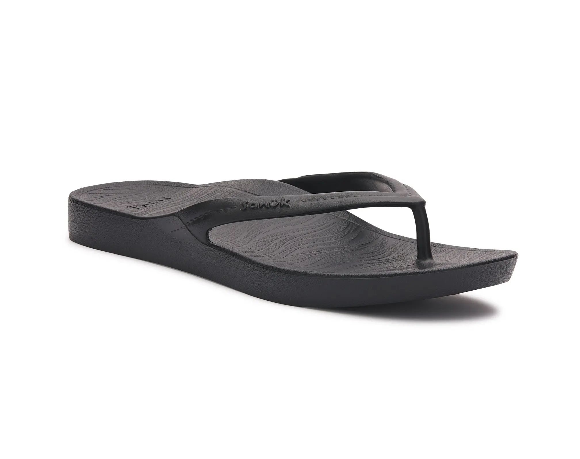 Sanuk Sanuk Palmer Women's’s Black Sandals – Water‑Friendly Flip Flops with Molded Arch Support