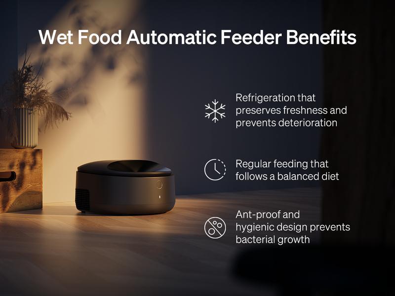PETLIBRO Automatic Cat Feeder, Refrigerated wet food dispenser with WiFi control, 3 days freshness, 3 timed meals,  quick cooling Feeding