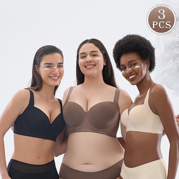 Mimilemon 3PC Full coverage  Push-up  bra for women everyday Comfort  full cup bra Seamless Tshirt Bras Sports Bra Bralette Basic Comfortable Fit Womenswear Everyday  TikTokShopBlackFriday Close comfortable Bra pushup  bea