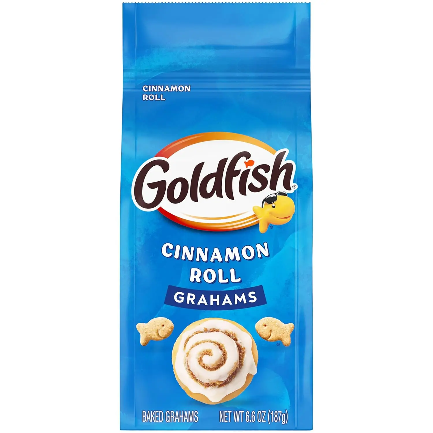 Grahams Cinnamon Roll-Flavored Baked Cream Snack Crackers, 6.6 Oz Bag