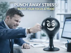 Desktop Boxing Speed Ball Set with Suction Cups, Boxing Speed Trainer, High Performance Training Punching Bag, Stress Relief for Kids & Adults, Home Office Use, Prefect Gift for Kids, Friends & Partners