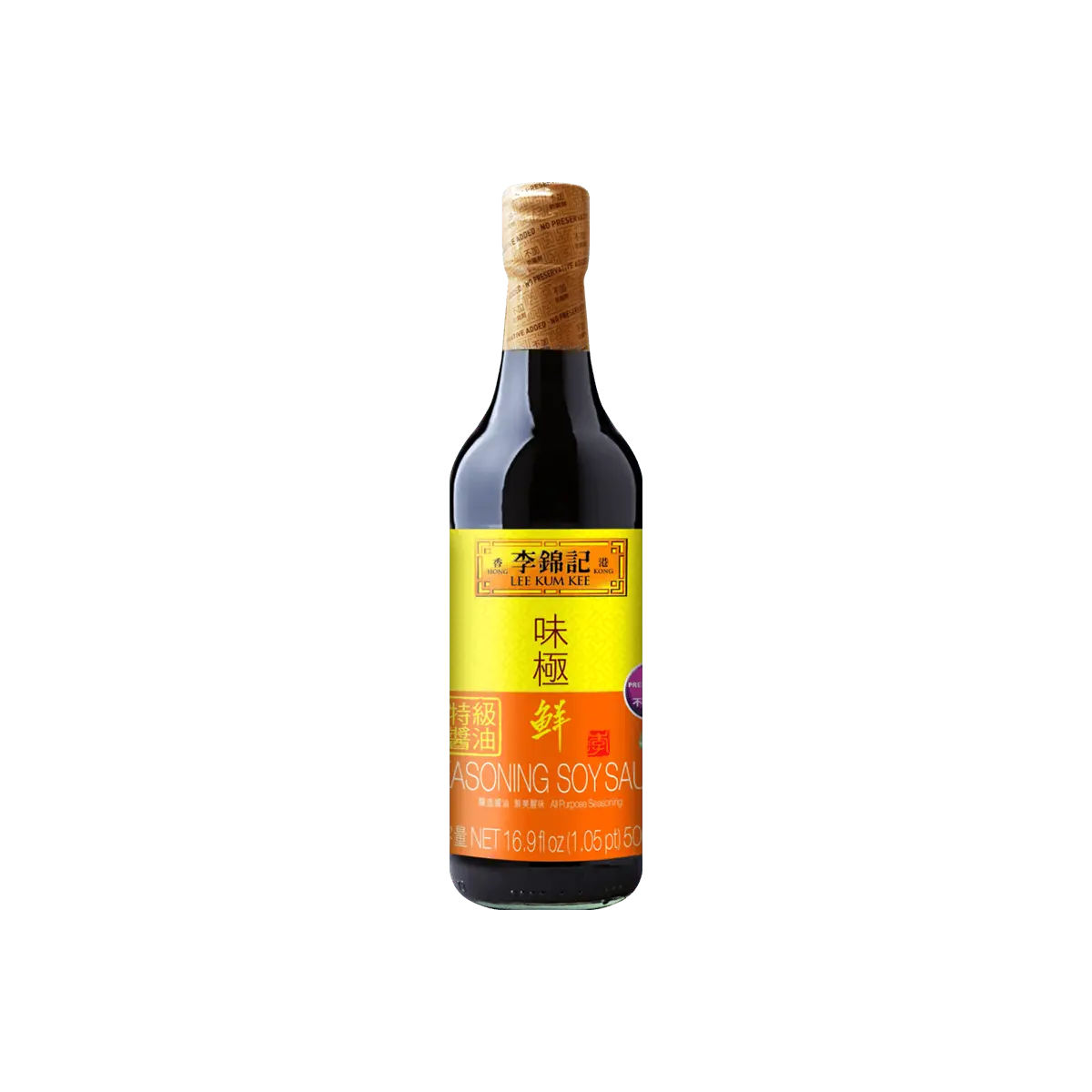 Lee Kum Kee Premium Soy Sauce 500ml - All Natural, No Preservatives, Authentic Asian Flavor for Cooking & Dipping