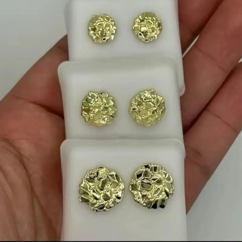 Gold Nugget Earings