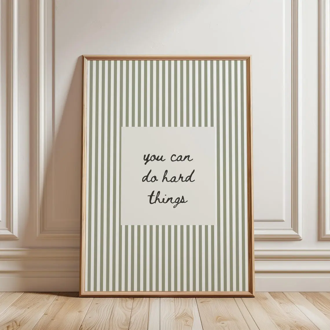[30% OFF] [UNFRAMED] You Can Do Hard Things Poster, Inspirational Quote Typography Art, Motivational Office Decor