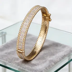 City Fashion  Copper Bracelets for Women，Elegant Fashion Bangle Bracelet, Trendy Stack Bangle, Diamond Bracelet Jewelry for Party, Daily Clothing Decor, Trendy All-match & Exquisite Jewelry for Birthday Gift