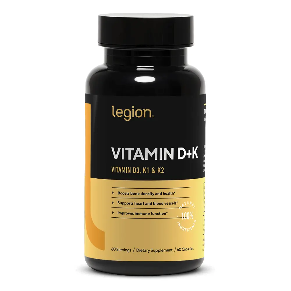 Legion Vitamin D+K Essential Vitamins Supplement - 60 Servings