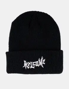 WELCOME SKATEBOARDS  Mens Vamp Beanie, Black