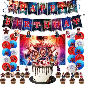 Stranger Things themed birthday balloons, perfect for holiday parties, back-to-school celebrations, graduation parties, and other festive occasions.