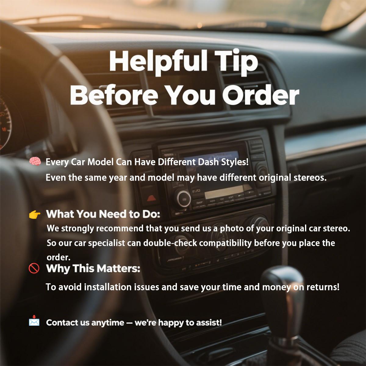 9" Touchscreen Car Stereo for Toyota Tacoma 2005–2013 – Compatible with Wireless CarPlay & Android Auto, GPS, Bluetooth, 2+32GB, AHD Backup Camera