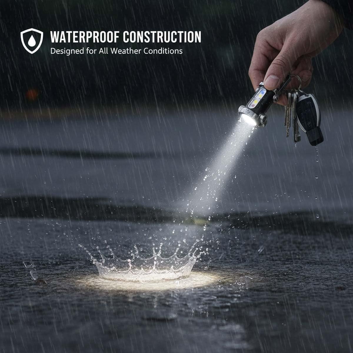 Portable Rechargeable Bright Keychain Flashlight Phone Charger, Mini Keychain Flashlight, 7 Modes, 1200 Lumens EDC Waterproof Keychains Flashlight (4PCS)