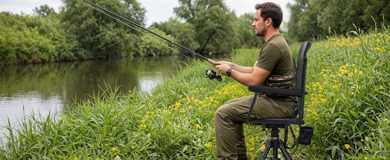 [Aecojoy Hunting Season] Hunting Chair with Detachable Cover, 360° Silent Swivel, Adjustable Height, Mesh Back, Folding Ground Seat, Armrests, Telescopic Legs, Duck Feet, 330 lb Capacity Magnetic Rangefinder Strap Carbon