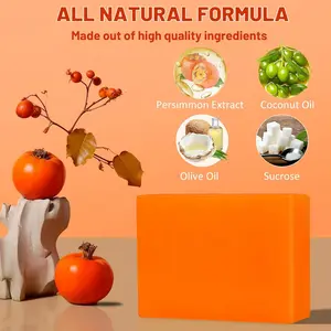 Natural Persimmon Extract Deodorant soap All Natural Persimmon Soap Bar Odor Control Gentle Degreasing with Olive Oil & Coconut Oil for Men Women