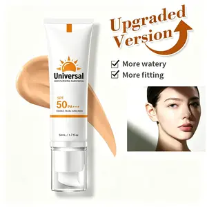Facial Tinted Mineral SPF50 Sunscreen - Hydrating, Non-Greasy Daily Sun Protection Infused with Rice Bran Extract and Vitamin E