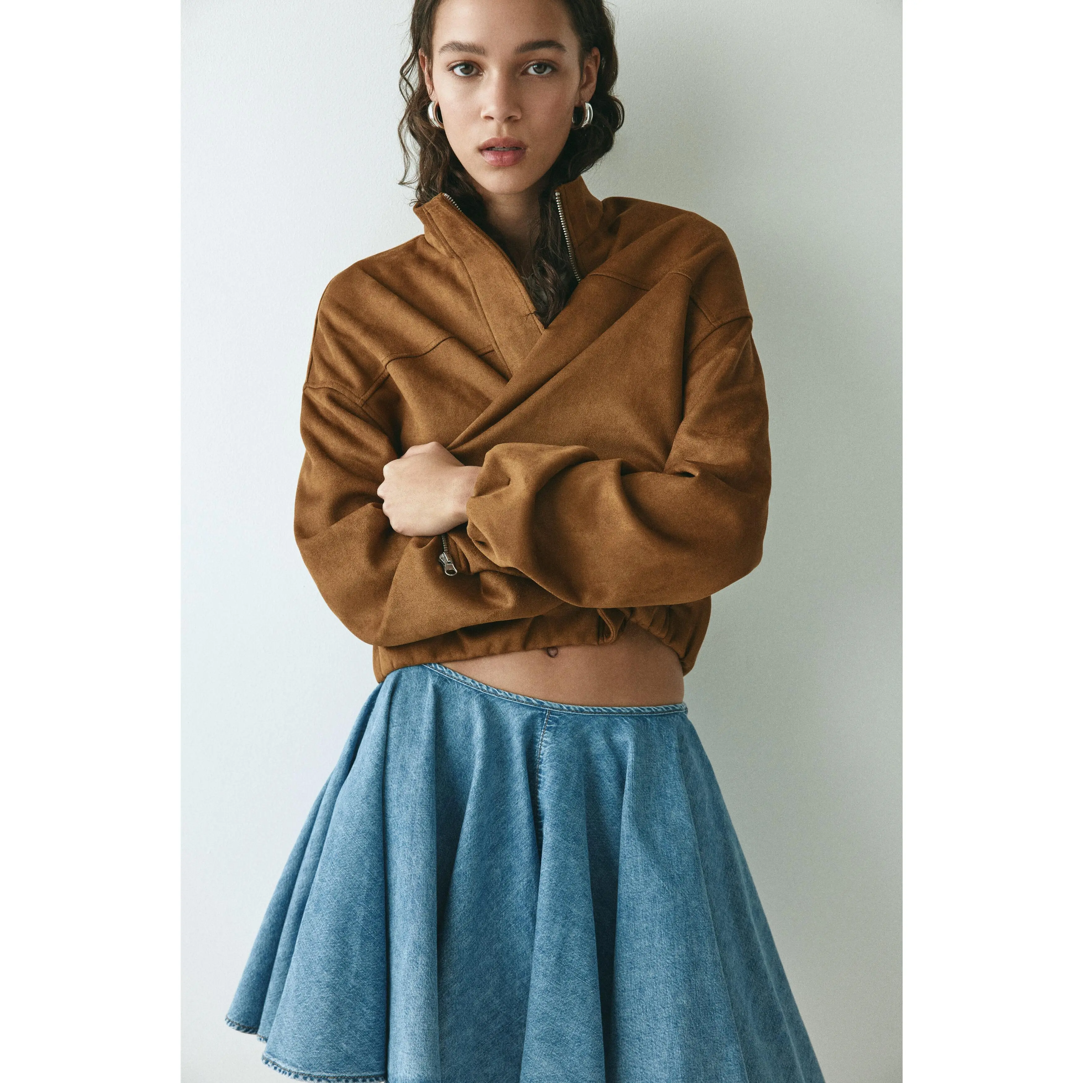 H&M Flared denim skirt