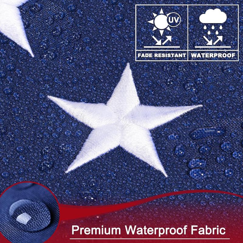 100% Embroidered American Flags 3x5 Ft Outside,American Flag Outdoor Heavy Duty,Us Flag 3x5 Longest Lasting Usa Flag, Built For Outdoor Banners Water Proof