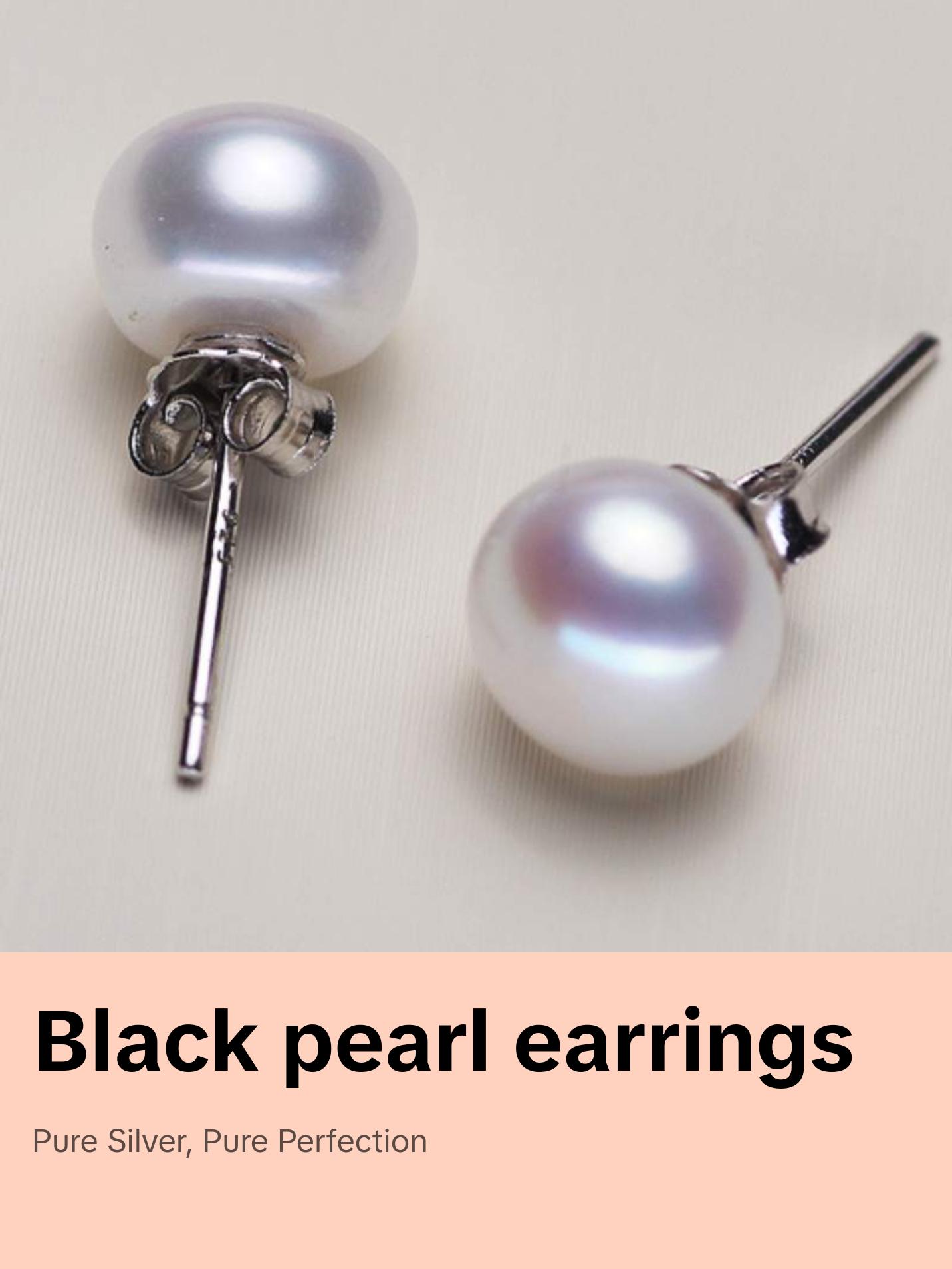 Simple S925 Silver Freshwater Pearl Earrings