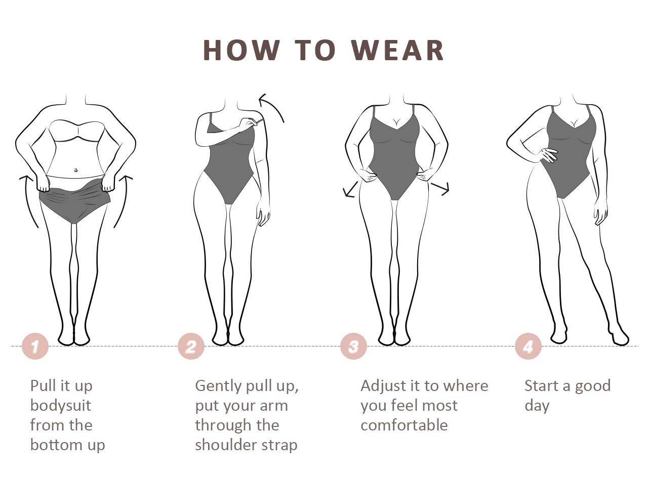 FeelinGirl Seamless Covered Bust Jumpsuit Thong Bodysuit-tts Fit Womenswear Breathable  Comfort Shaper 4 Nylon Hip