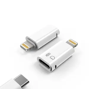 2-Pack Lightning to USB-C Adapter for Charging & Audio, 30W PD Fast Charging & Audio Jack Converter, Charge While Listening & Data Sync for iPhone, Samsung, iPad, AirPods & All Lightning Apple Devices