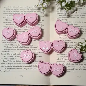 3d Printed Bookish Conversation Hearts Fidget Clicker - Multiple Options