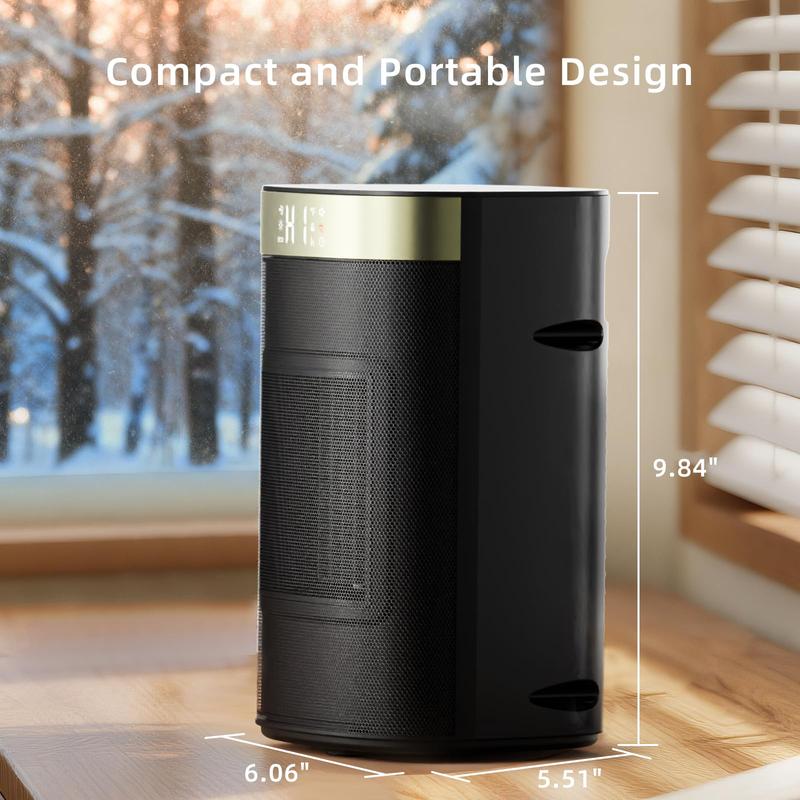 Space Heater 1500W, Fast Heating & Energy Saving Portable Electric Heater with Remote for Indoor Use, 5 Modes Adjustable Thermostat 24H Timer, Safe Quiet for Bedroom Office Home Use Space Heater 1500W, Fast Heating & Energy Saving Portable Electric Heater with Remote for Indoor Use, 5 Modes Adjustable Thermostat 24H Timer, Safe Quiet for Bedroom Office Home Use