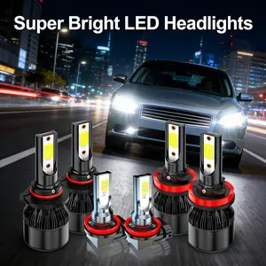 6Pcs LED Headlight Bulbs Combo 9005+9006+H11 Fit Toyota Corolla 2009-2013, 26000LM 6000K Xenon White Super Bright, High/Low Beam and Fog Light Replacement, Pack of 6, Plug and Play