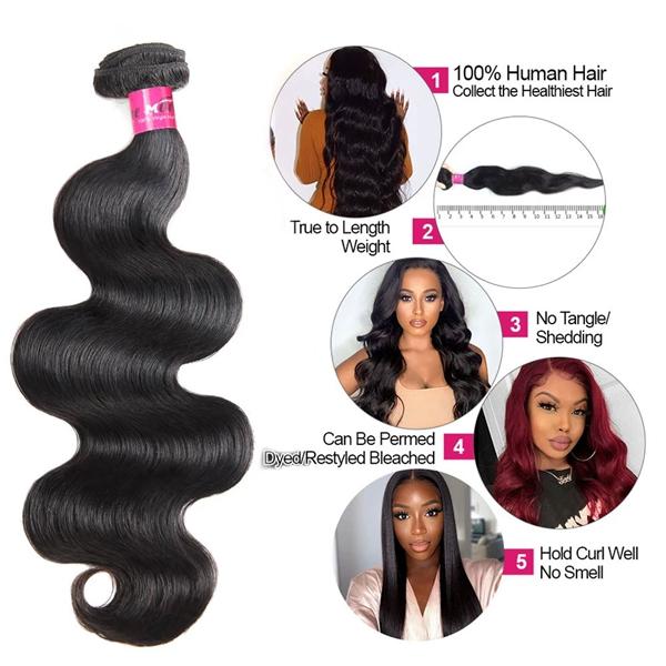 Brazilian Body Wave/Straight Bundles Quick Weave Extensions 2x6 4x4 Lace Closure Virgin Human Hair Weave Bundles #TiktokShopSpringGlowUp
