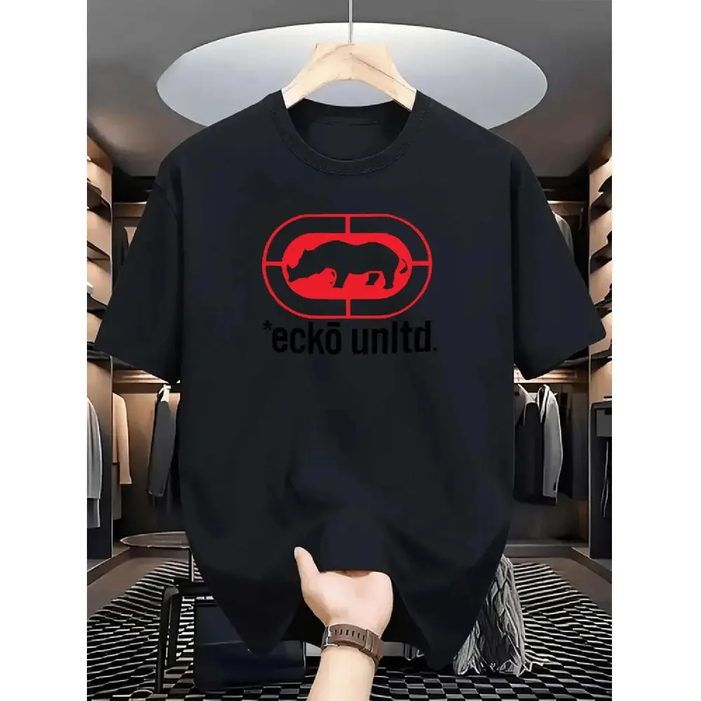 Men's Ecko Unltd Halloween Skull Graphic T-Shirt, Menswear, Short-Sleeve Round Neck, Black_2, Breathable Quick-Dry, Regular Fit Solid Color Hip Hop Summer Sports Top Casual Tshirt