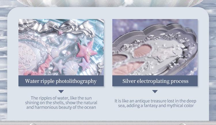 Flower Knows Shell's Jewel Collection 6-Color Makeup Palette - Cosmetic, Shimer, Matte, Longlasting, High Pigment