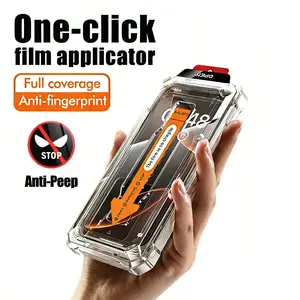 Privacy protective Screen Protectors for Samsung Galaxy S24 Ultra/Plus 24, Fingerprint Resistant Bubble-Free Installation Military-Grade Shatterproof Protection Compatible with Fingerprint Unlocking Clear HD Kit