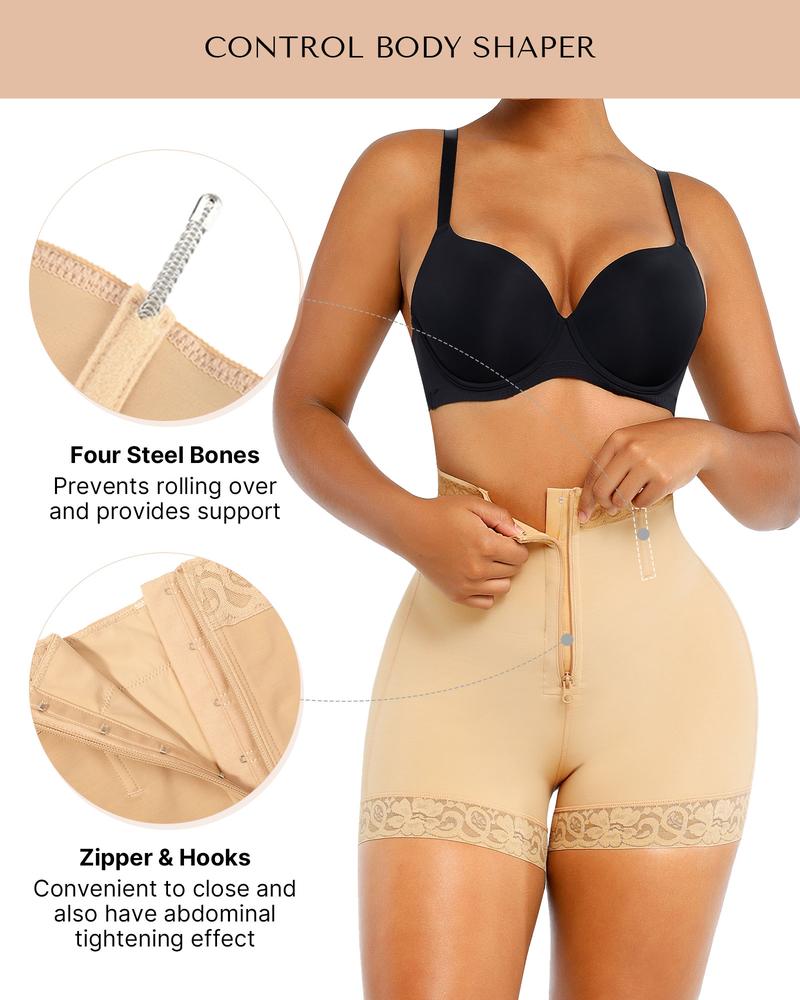 Shapellx  Lace Steel Boned Butt Enhancer Tummy Control Shorts Underwear  Shapewear for  Women Basic Womenswear