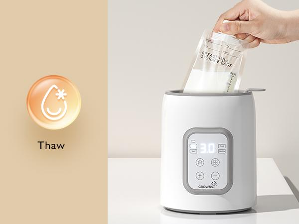 Grownsy 8-in-1 Baby Bottle Warmer with Timer, Fast Milk Warmer for Breastmilk or Formula, Accurate Temp Control, Fits All Bottles