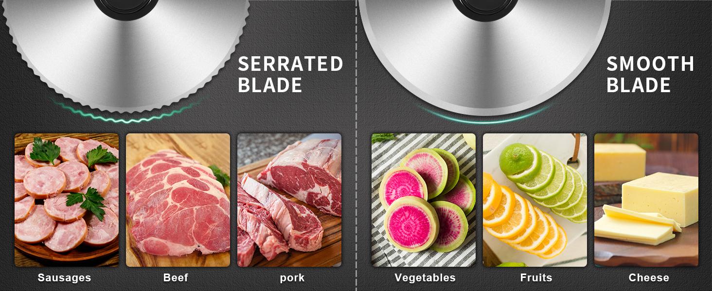 OSTBA Meat Slicer Machine for Home, Electric Deli Food Slicer with Removable 6.7” Stainless Steel Blades, 0-15mm Adjustable Thickness, Easy to Clean, 150W, Ideal for Cold Cuts, Cheese, Bread, Fruit OSTBA Meat Slicer Machine for Home, Electric Deli Food Slicer with Removable 6.7” Stainless Steel Blades, 0-15mm Adjustable Thickness, Easy to Clean, 150W, Ideal for Cold Cuts, Cheese, Bread, Fruit