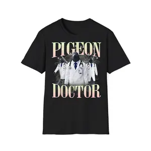 Pigeon Doctor Avian Medical Team Funny Bird Design T-Shirt